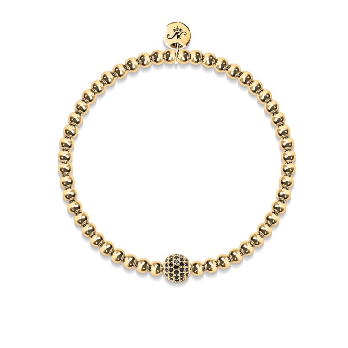 Charismatique | Or 18 carats | Cristaux de zircone cubique noire | Bracelet Expression
